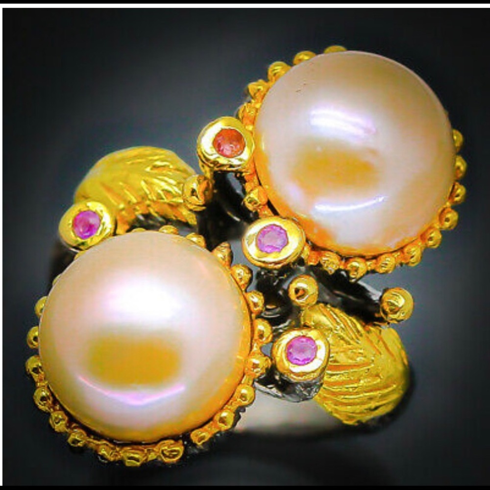 Natural Pearl Bypass Ring